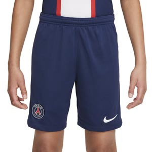 Shorts Nike PSG niño 2022 2023 Dri-Fit Stadium - Pantalón corto primera equipación Nike del Paris Saint-Germain 2022 2023 - azul marino