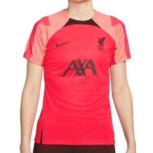 Camiseta Nike Liverpool mujer entrenamiento Dri-Fit Strike - Camiseta de mujer de entrenamiento Nike del Liverpool FC - roja