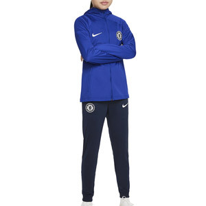 Chándal Nike Chelsea niño entreno Dri-Fit Strike Hoodie - Chándal entrenamiento infantil Nike del Chelsea FC - azul, azul marino