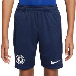 Short Nike Chelsea niño entrenamiento Dri-Fit Strike - Pantalón corto de entrenamiento infantil Nike del Chelsea FC - azul marino