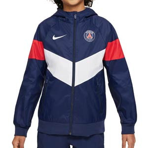 Chaqueta Nike PSG niño Hoodie himno - Chaqueta con capucha infantil Nike del París Saint-Germain - azul marino