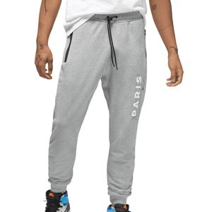 Pantalón Nike PSG x Jordan Fleece - Pantalón largo de algodón Nike x Jordan del París Saint-Germain - gris