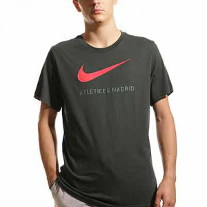 Camiseta Nike Atlético Swoosh Club UCL - Camiseta de algodón Nike del Atlético de Madrid Champions League - verde oscuro