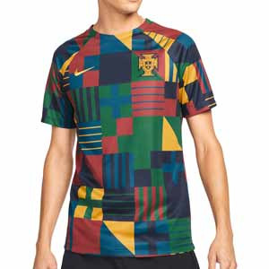 Camiseta Nike Portugal Dri-Fit pre-match - Camiseta de calentamiento pre-partido Nike de la selección portuguesa - multicolor