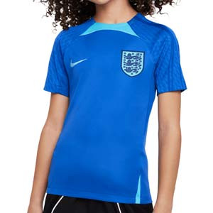 Camiseta Nike Inglaterra niño entreno Dri-Fit Strike - Camiseta de entrenamiento infantil Nike de la selección de Inglaterra - azul 