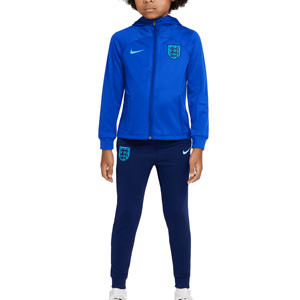 Chándal Nike Inglaterra niño 3-8 años Dri-Fit Strike Hoodie - Chándal Nike infantil de la selección de Inglaterra - azul