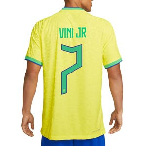 Camiseta Nike Brasil Vini Jr 2022 2023 Dri-Fit ADV Match - Camiseta auténtica de la primera equipación Nike de Brasil de Vinicius Jr 2022 2023  - amarilla