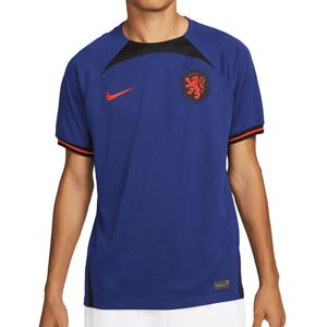 Camiseta Nike 2a Holanda 2022 2023 Dri-Fit Stadium - Camiseta segunda equipación Nike selección holandesa 2022 2023 - azul