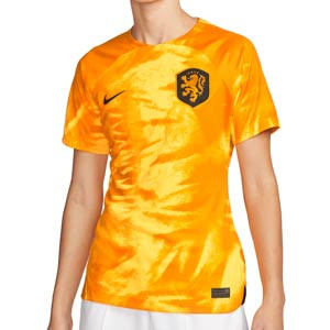 Camiseta Nike Holanda mujer 2022 2023 Dri-Fit Stadium - Camiseta de mujer primera equipación Nike de la selección holandesa 2022 2023 - naranja
