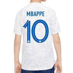 Camiseta Nike 2a Francia Mbappe niño 22 23 Dri-Fit Stadium
