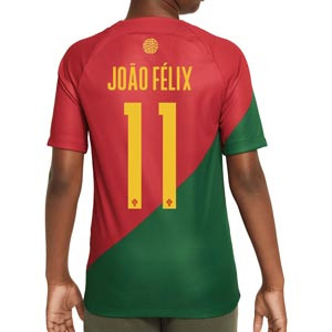 Camiseta Nike Portugal niño Joao Félix Stadium 22-23 DF - Camiseta infantil de la primera equipación Nike de Joao Félix de la selección de Portugal 2022 2023 - granate, verde