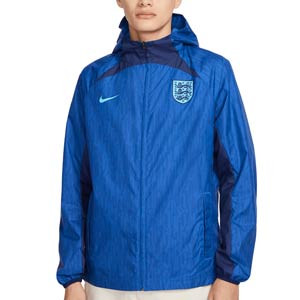 Cortavientos Nike Inglaterra All Weather Fan Graphics - Chaqueta cortavientos Nike de la selección inglesa - azul