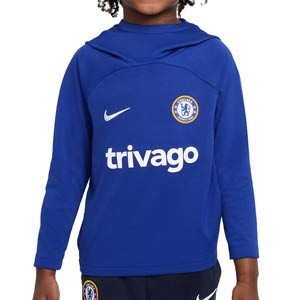 Sudadera Nike Chelsea niño 3 - 8 años Dri-Fit Academy Pro  - Sudadera con capucha infantil Nike - azul