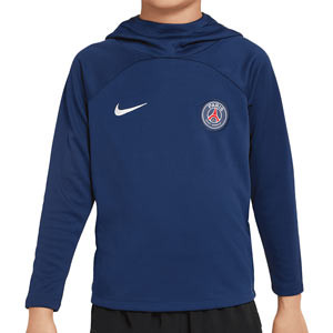 Sudadera Nike PSG niño 3 - 8 años Dri-Fit Academy Pro Hoodie - Sudadera con capucha infantil Nike del París Saint-Germain - azul