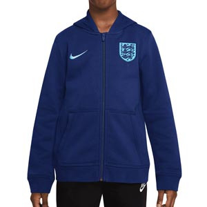 Sudadera Nike Inglaterra niño Sportswear Hoodie Club - Sudadera con capucha infantil de algodón Nike de Inglaterra - azul marino