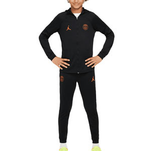 Chándal Nike PSG niño Dri-Fit Strike Hoodie - Chándal de entrenamiento infantil Nike del París Saint-Germain - negro