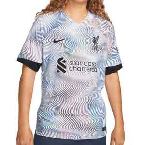 Camiseta Nike 2a Liverpool 2022 2023 Dri-Fit ADV Match - Camiseta auténtica de la segunda equipación Nike del Liverpool 2022 2023 - blanca