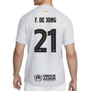 Camiseta Nike 3a Barcelona 2022 2023 F. De Jong DF Stadium - Camiseta tercera equipación de Frenkie De Jong Nike del FC Barcelona 2022 2023 - gris