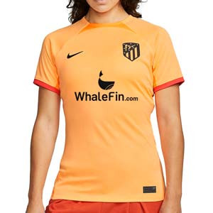 Camiseta Nike 3a Atlético mujer 2022 2023 Dri-Fit Stadium - Camiseta tercera equipación de mujer Nike del Atlético de Madrid 2022 2023 - naranja