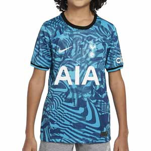Camiseta Nike 3a Tottenham niño 2022 2023 Dri-Fit Stadium - Camiseta tercera equipación infantil Nike del Tottenham Hotspur FC 2022 2023 - azul verdosa