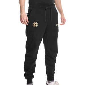 Pantalón Nike Chelsea Sportswear Tech Fleece Jogger UCL - Pantalón largo de algodón Nike del Chelsea FC de la Champions League - negro