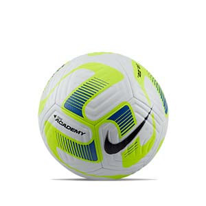 Balón Nike Academy talla 5 - Balón de fútbol Nike talla 5 - blanco, amarillo flúor