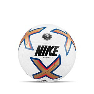 Balón Nike Premier League 2022 2023 Pitch talla 5 - Balón de fútbol Nike de la Premier League 2022 2023 talla 5 - blanco, dorado