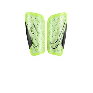 Nike Mercurial Lite Superlock - Espinilleras de fútbol Nike con mallas de sujeción - verde flúor