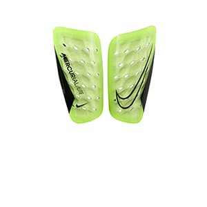 Nike Mercurial Lite - Espinilleras de fútbol Nike con mallas de sujeción - verde flúor