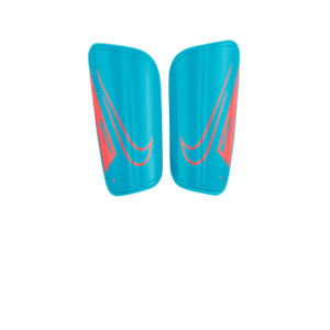 Nike Mercurial Hardshell - Espinilleras de fútbol Nike con cintas de velcro - azules