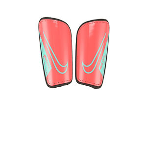 Nike Mercurial Hardshell - Espinilleras de fútbol Nike con cintas de velcro - rojas