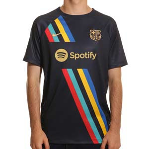 Camiseta Nike Barcelona pre-match visitante - Camiseta calentamieno pre-partido Nike del FC Barcelona - azul marino