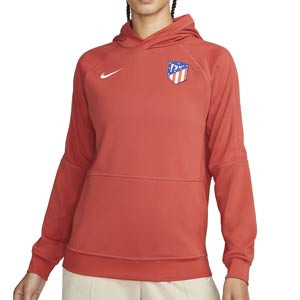 Sudadera Nike Atlético mujer Dri-Fit Travel Hoodie - Sudadera de algodón con capucha para mujer Nike del Atlético - roja