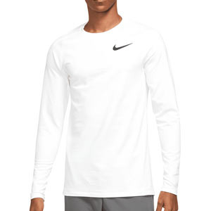 Camiseta interior termica Nike Pro Warm Crew - Camiseta interior compresiva de manga larga Nike Pro Warm Crew - blanca