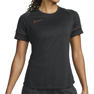 Camiseta Nike mujer Dri-Fit Academy - Camiseta de entrenamiento de fútbol para mujer Nike - gris oscuro