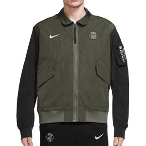 Chaqueta Nike PSG Sportswear Bomber UCL - Chaqueta Nike Paris Saint-Germain de la Champions League - verde oscuro, negro