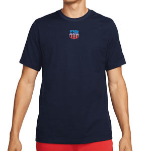 Camiseta Nike Barcelona Travel - Camiseta de manga corta de algodón Nike del FC Barcelona - azul marino