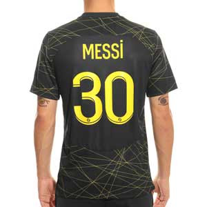 Camiseta Nike 4a PSG x Jordan Messi 2023 Dri-Fit Stadium - Camiseta cuarta equipación Nike x Jordan de Lionel Messi del París Saint-Germain 2023 - negra