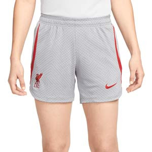 Short Nike Liverpool mujer entrenamiento Dri-Fit Strike - Pantalón corto de entrenamiento de mujer Nike del Liverpool FC - gris