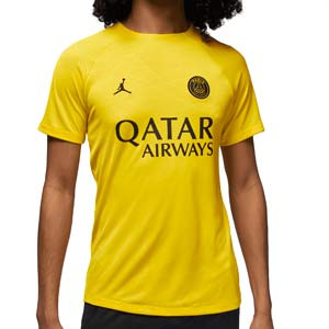 Camiseta Nike 4a PSG x Jordan pre-match Academy Pro - Camiseta de calentamiento pre-partido Nike x Jordan del París Saint-Germain - amarilla