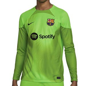 Camiseta Nike Barcelona portero 2022 2023 Dri-Fit Stadium - Camiseta de manga larga de portero Nike del FC Barcelona 2022 2023 - verde