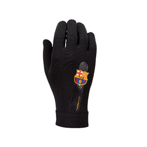 Guantes Nike Barcelona Academy Therma-Fit - Guantes térmicos de jugador para el invierno Nike del FC Barcelona - negros