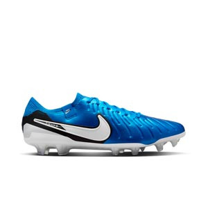 Nike Tiempo Legend 10 Elite FG - Botas de fútbol de piel sintéticas Nike FG para césped natural o artificial de última generación - azul