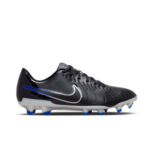Nike Tiempo Legend 10 Club FG/MG - Botas de fútbol de piel sintética Nike FG/MG para césped artificial - negras, azules