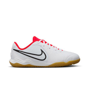 Nike Tiempo Jr Legend 10 Club IC - Zapatillas de fútbol sala infantiles Nike suela lisa IC - blancas, rojas
