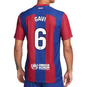 Camiseta Nike Barcelona Gavi 2023 2024 Dri-Fit ADV Match - Camiseta auténtica de la primera equipación de Gavi Nike del FC Barcelona 2023 2024 - azulgrana