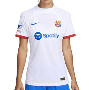 Camiseta Nike 2a Barcelona mujer 23 24 Dri-F ADV Match WCL - Camiseta de la segunda equipación para mujer Nike del FC Barcelona 2023 2024 de Champions League femenina - blanca