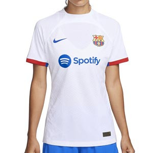 Camiseta Nike 2a Barcelona mujer 2023 2024 Dri-Fit ADV Match - Camiseta auténtica de la segunda equipación de mujer Nike del FC Barcelona 2023 2024 - blanca