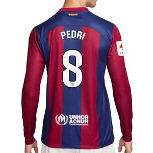 Camiseta Nike Barcelona Pedri 23 24 DF Stadium Liga - Camiseta de manga larga de la primera equipación de Pedri Nike del FC Barcelona para la Liga 2023 2024 - azulgrana