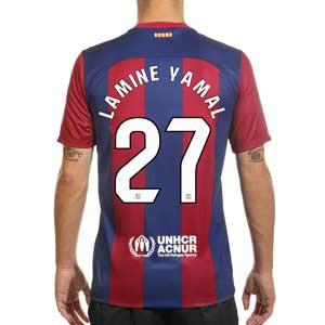 Camiseta Nike Barcelona Lamine Yamal 2023 24 Dri-Fit Stadium - Camiseta de la primera equipación Nike del FC Bracelona de Lamine Yamal 2023 2024 - azulgrana